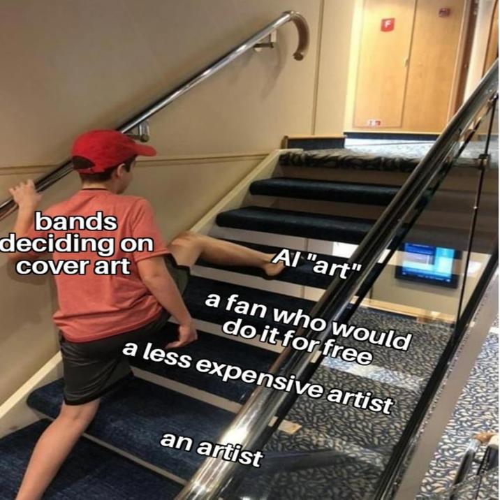 bands deciding on cover art Al "art" a fan who would do it for free a less expensive artist an artist