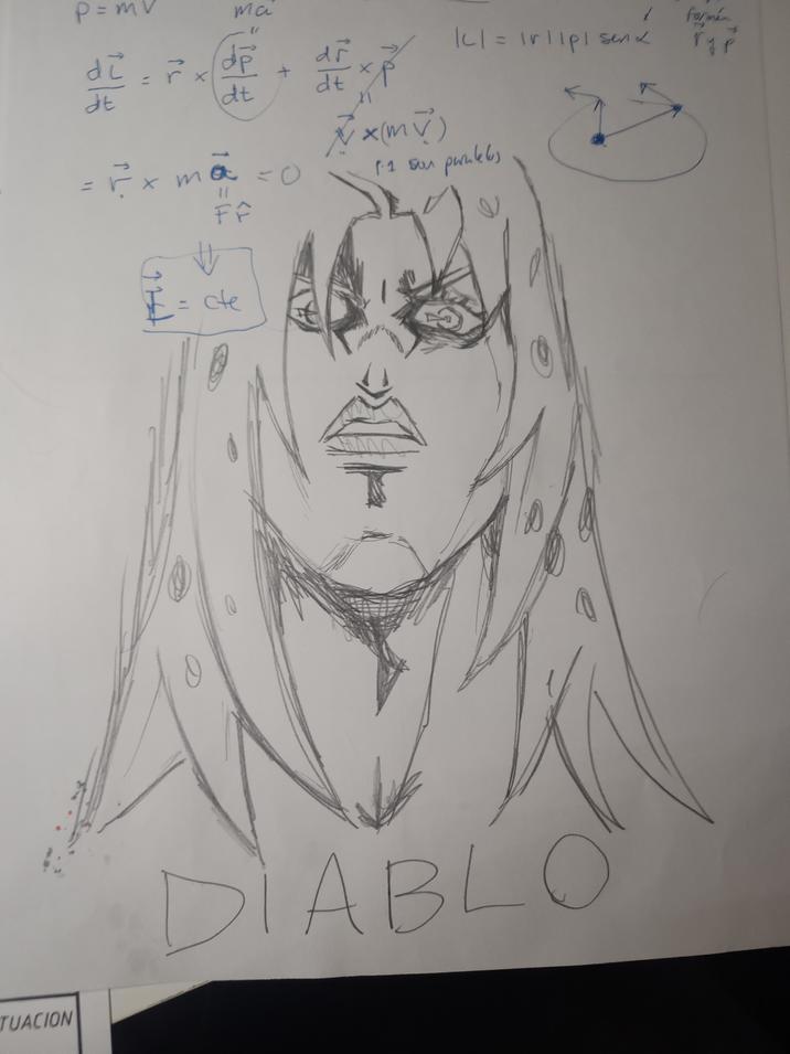 TUACION P = mi ma || = |rl|p|senα& = dł. dir x dt dp dt dt xx (MV) (mv) 1.1 son paralels ex ma = 0 FF E = cte DIABLO 1 formin ryp