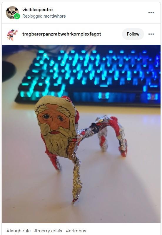 The original post of the Goo Goo Gaga Santa Claus meme on Tumblr before it spread to TikTok and the sound was added.