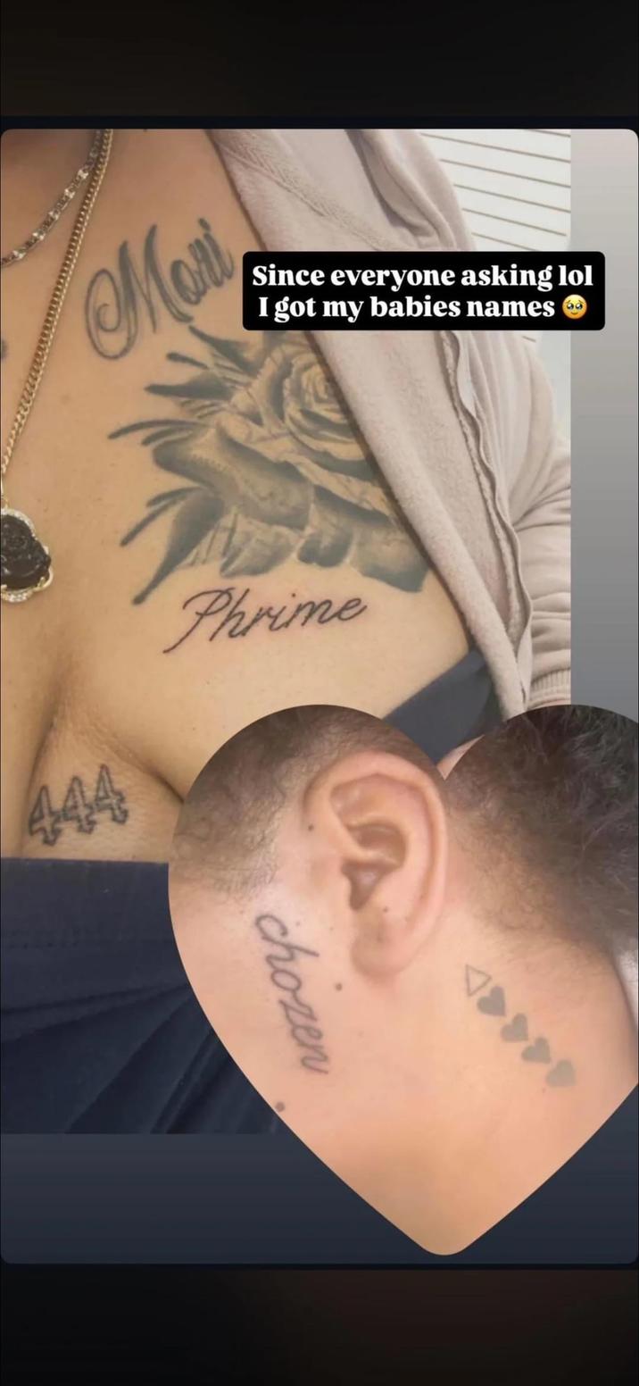 Moni Since everyone asking lol I got my babies names 69 444 Phrime chozen 4444