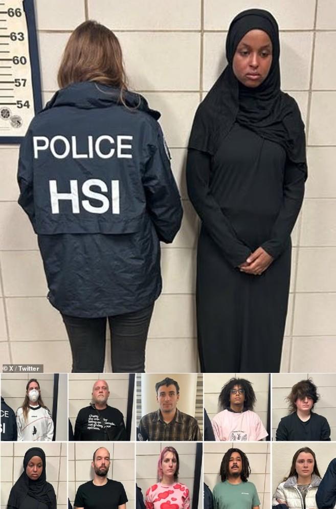 A mugshot of Bananas and Rice girl Nasra Ahmed after being arrested for rioting in Minneapolis. The mugshots of other rioters arrested is also attached.