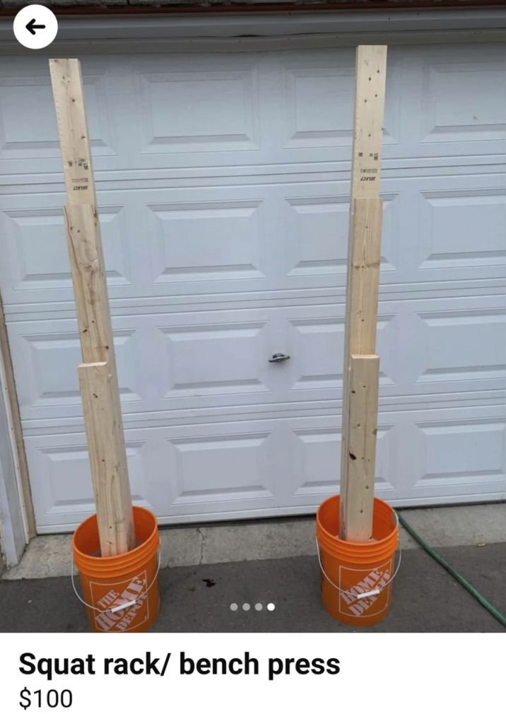 THE DEPO SUITA DES Squat rack/bench press $100 HOM DEN