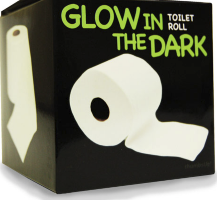 TOILET GLOW IN ROLLE THE DARK thumbs Up