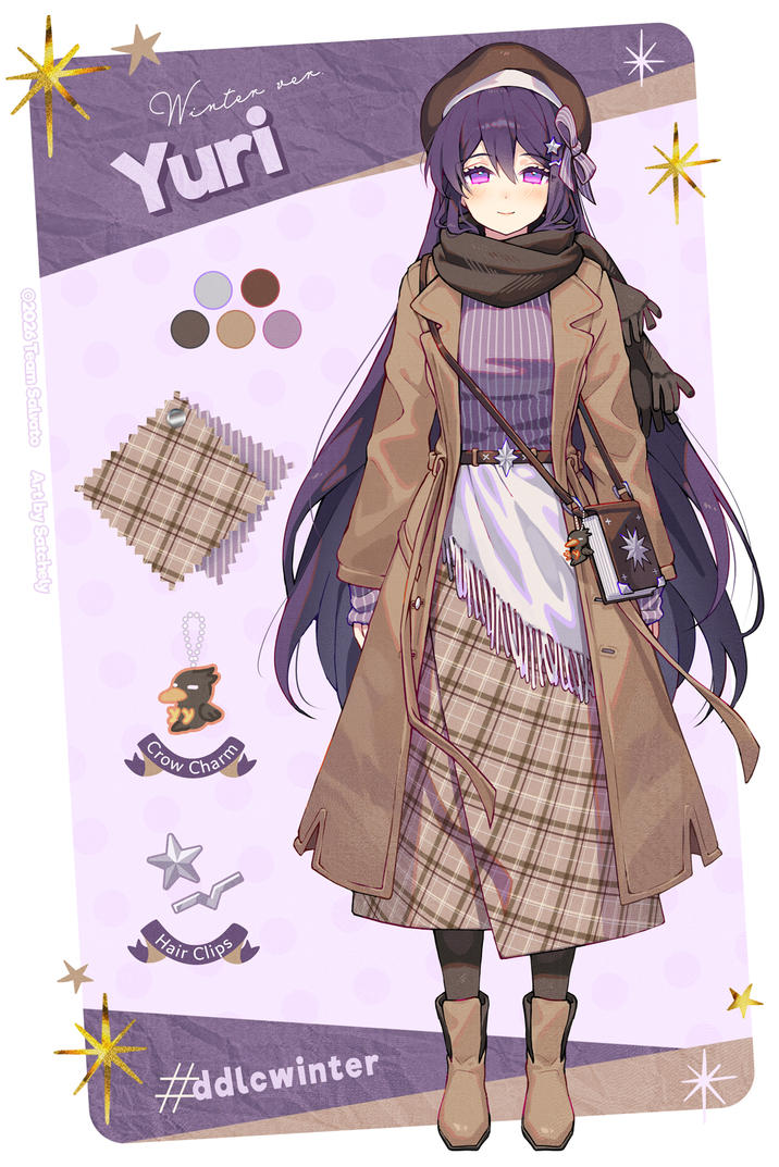 #DDLC Sayori & Yuri winter ver. outfits!
Share your own fanart with #ddlcwinter

Posted by @_Satchely on Twitter
1 February, 2026
