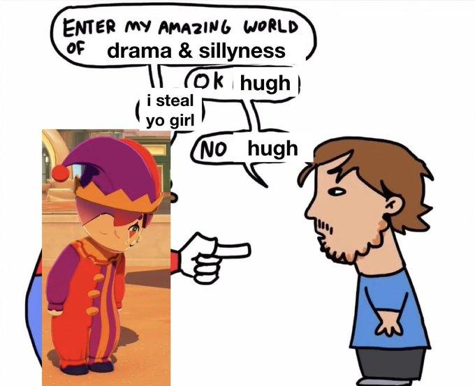 A version of the "ok Mario":https://knowyourmeme.com/memes/ok-mario-100-no-mario meme. The meme is about the jester from Tomodachi Life 2.