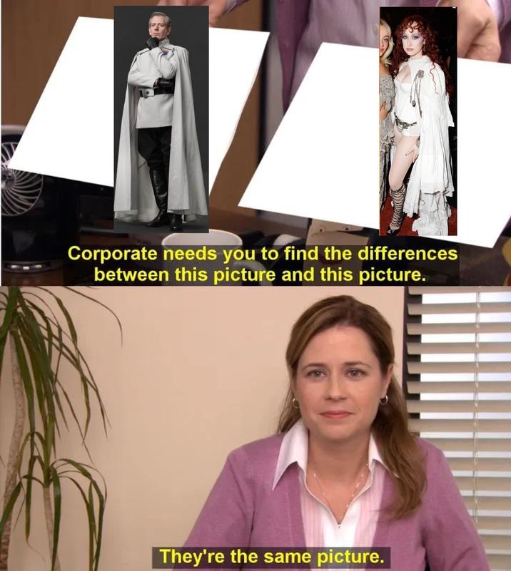Corporate needs you to find the differences between this picture and this picture. They're the same picture.