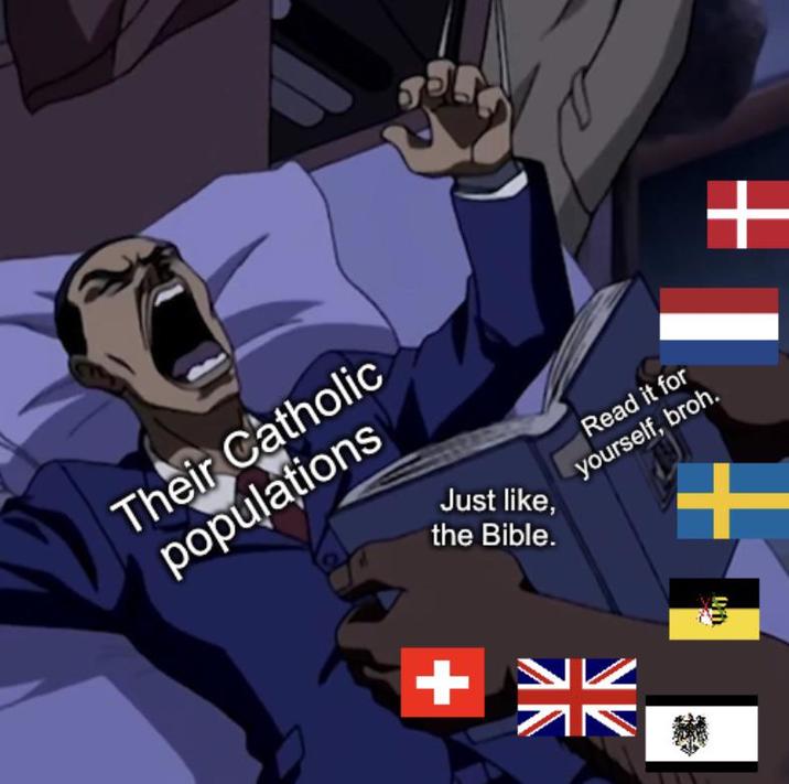 Their Catholic populations + Just like, the Bible. Read it for yourself, broh. + + NV