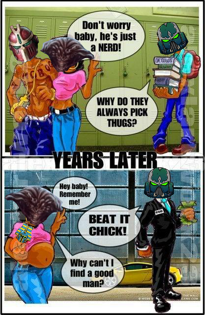 Don't worry baby, he's just a NERD! WHY DO THEY ALWAYS PICK THUGS? YEARS LATER Hey baby! Remember me! BEAT IT CHICK! Why can't I find a good man? CALCULUS WALL CAND.COM