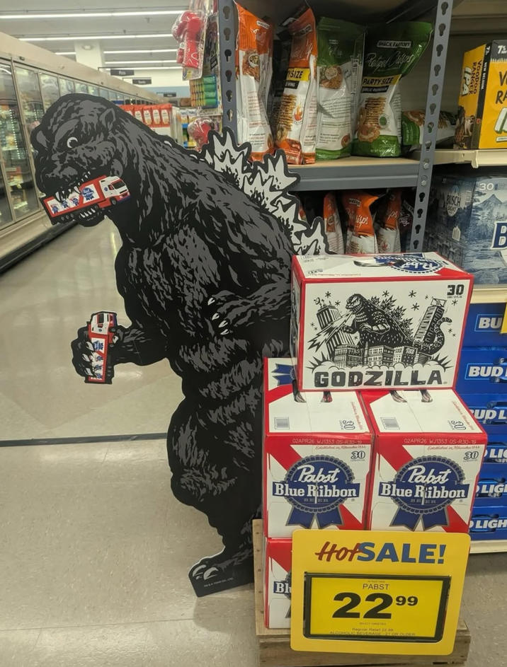 YSIZE WING SHACK FACTORY Retzel Crisps PARTY SIZE SARLIC PAINSAN 12 (397) axe PA RANGER Th V RA 4 30 isps ps BUSCH UGHT B 30 * BU GODZILLA E BUD UDL 02APR26 WJ1353 OS-R30-19 Established in Mer 1844 30 Pabst Blue Ribbon 02APR26 WJ1353 OS-R30-19 Established in Mukee 1844 Pabst 30 LI 1 Blue Ribbon LIG HotSALE! LIGH Ec MARTINGAL Bl PABST 22 SELECT VARIETIES Regular Retail 22.99 99 ALCOHOLIC BEVERAGE 21 OR OLDER