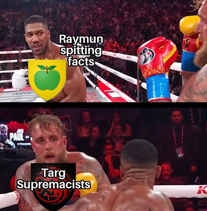 PAUL Raymun spitting facts MEL Targ Supremacists K