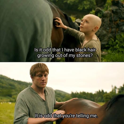 Is it odd that I have black hair growing out of my stones? It is odd that you're telling me.