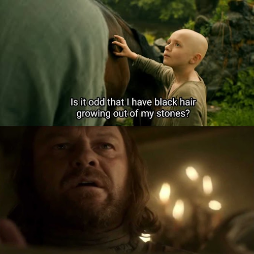 Is it odd that I have black hair growing out of my stones?