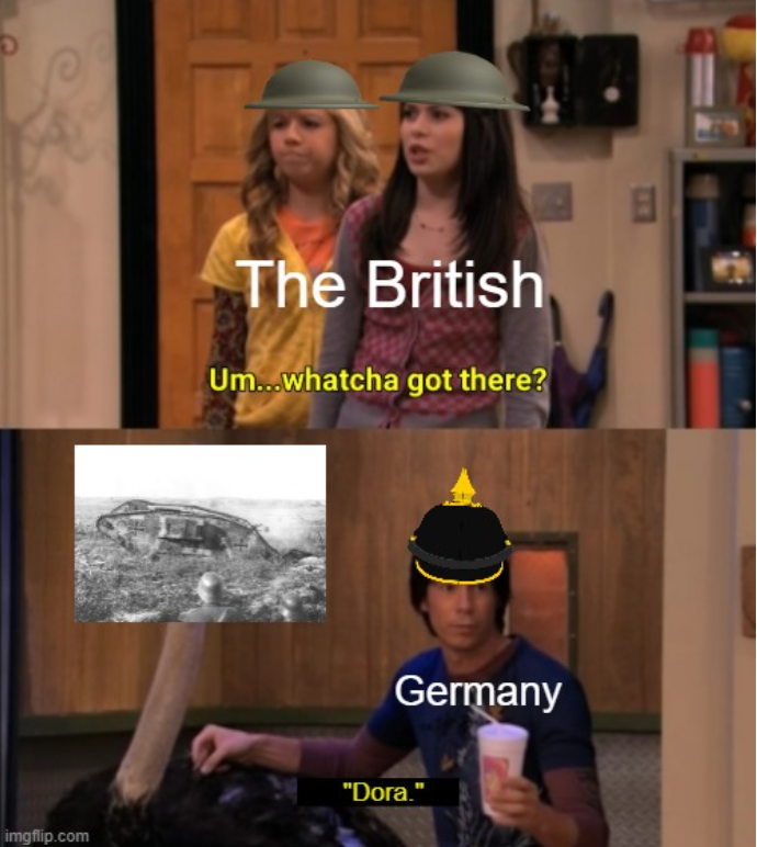imgflip.com The British Um...whatcha got there? 日 Germany "Dora."