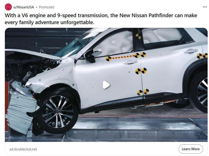 u/NissanUSA Promoted With a V6 engine and 9-speed transmission, the New Nissan Pathfinder can make every family adventure unforgettable. ad.doubleclick.net Learn More