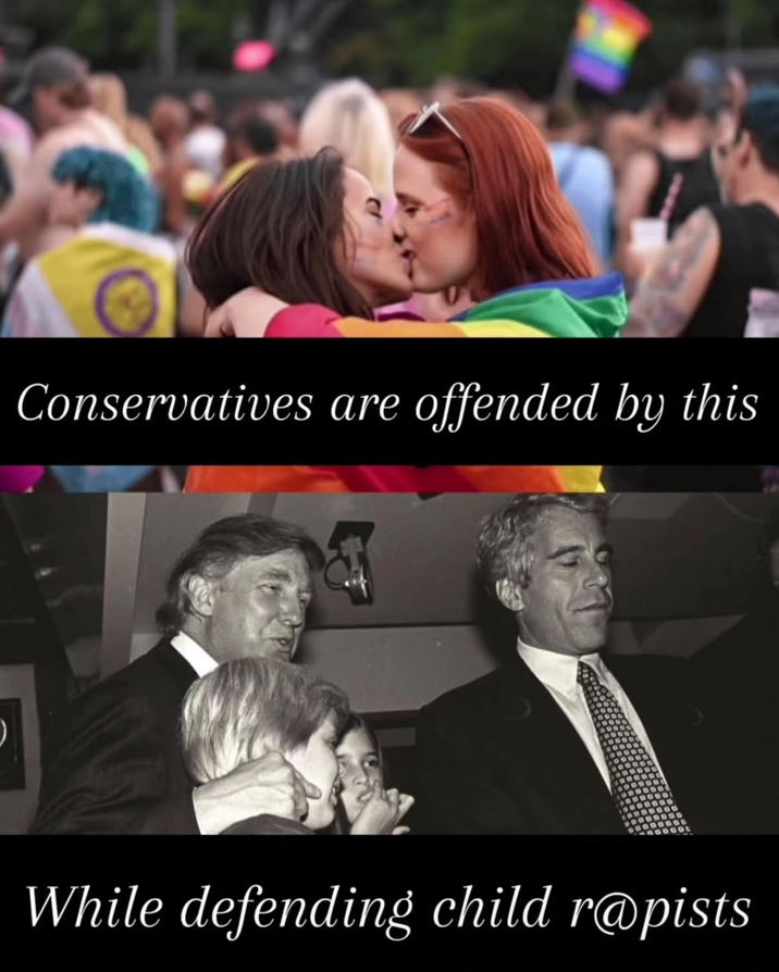 Conservatives are offended by this While defending child r@pists