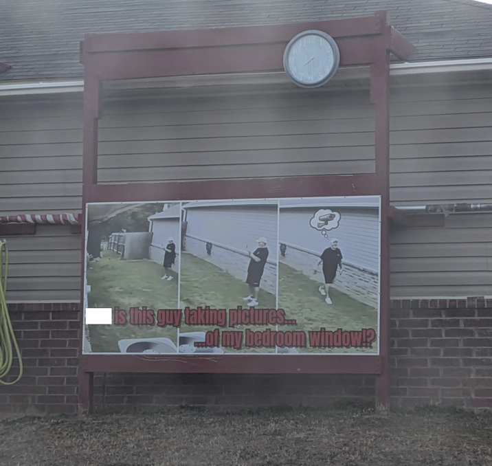 is this guy taking pictures... of my bedroom window!?