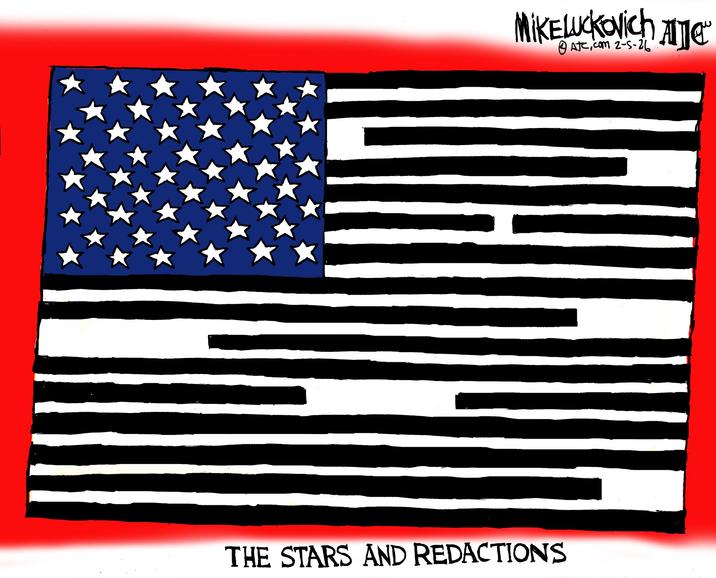 MIKE LUCKOVICH ALLO™ ATC, com 2-5-26. AJC® THE STARS AND REDACTIONS