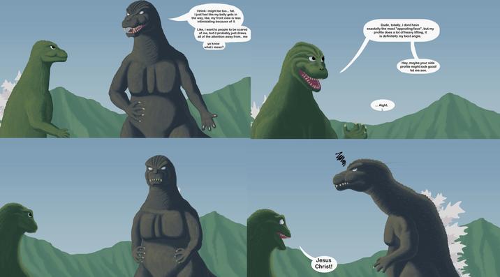 Hey, maybe your side profile might look good! let me see. I think i might be too... fat. I just feel like my belly gets in the way, like, my front view is less intimidating because of it Like, i want to people to be scared of me, but it probably just draws all of the attention away from.. me ya know what i mean? Dude, totally, i dont have exactelly the most "appealing face", but my profile does a lot of heavy lifting, it is definitelly my best angle. 6291 лит ... Aight. Jesus Christ!