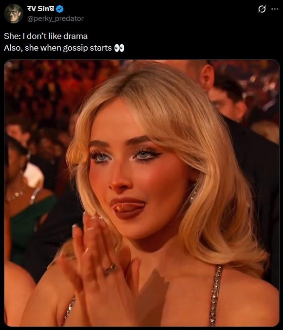 Sin @perky_predator She: I don't like drama Also, she when gossip starts ✪✪ Q B