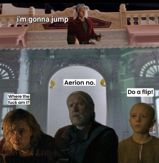 i'm gonna jump Where the f--- am I? Aerion no. do Do a flip!