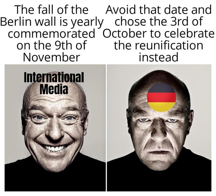 The fall of the Berlin wall is yearly Avoid that date and chose the 3rd of commemorated October to celebrate on the 9th of the reunification November International Media instead