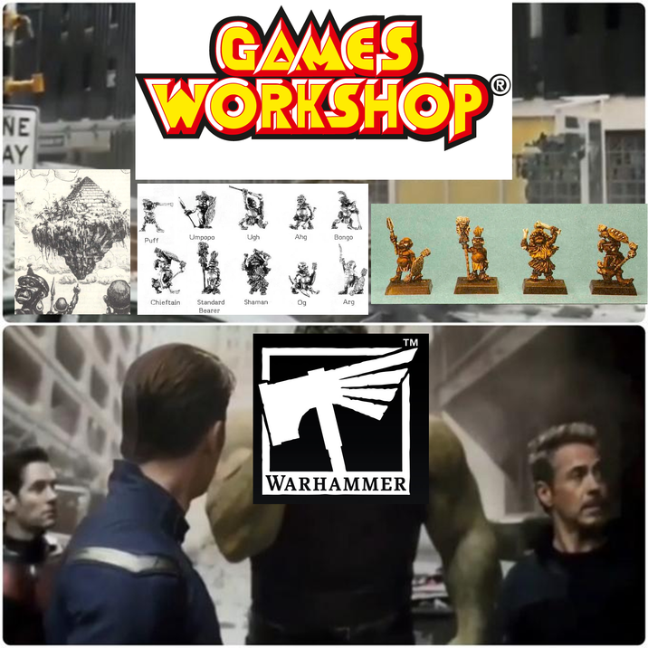 NE AY GAMES WORKSHOP Ⓡ Umpopo Ugh Ahg Bongo Puff Chieftain Standard Bearer Shamani Og Arg TM WARHAMMER