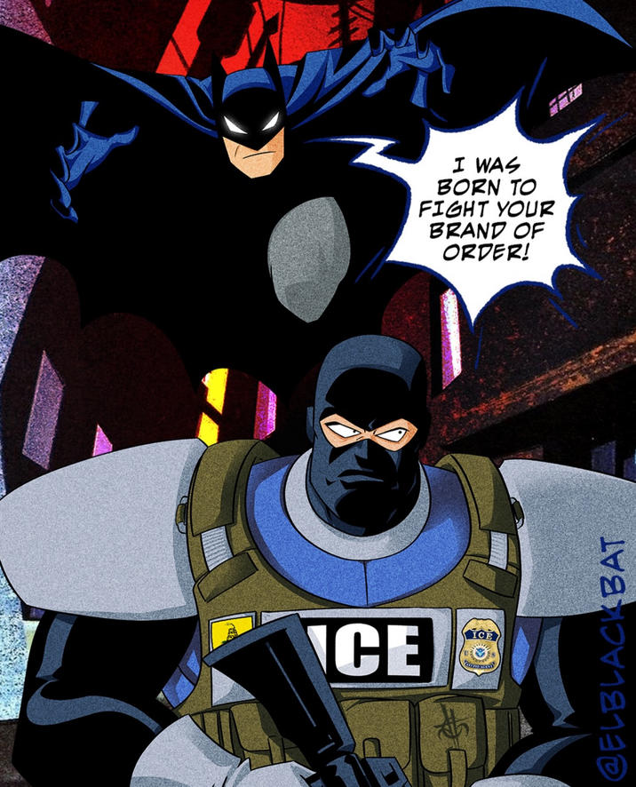 CE ICE I WAS BORN TO FIGHT YOUR BRAND OF ORDER! @ELBLACKBAT
