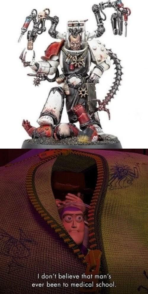 I don't believe that man's ever been to medical school.