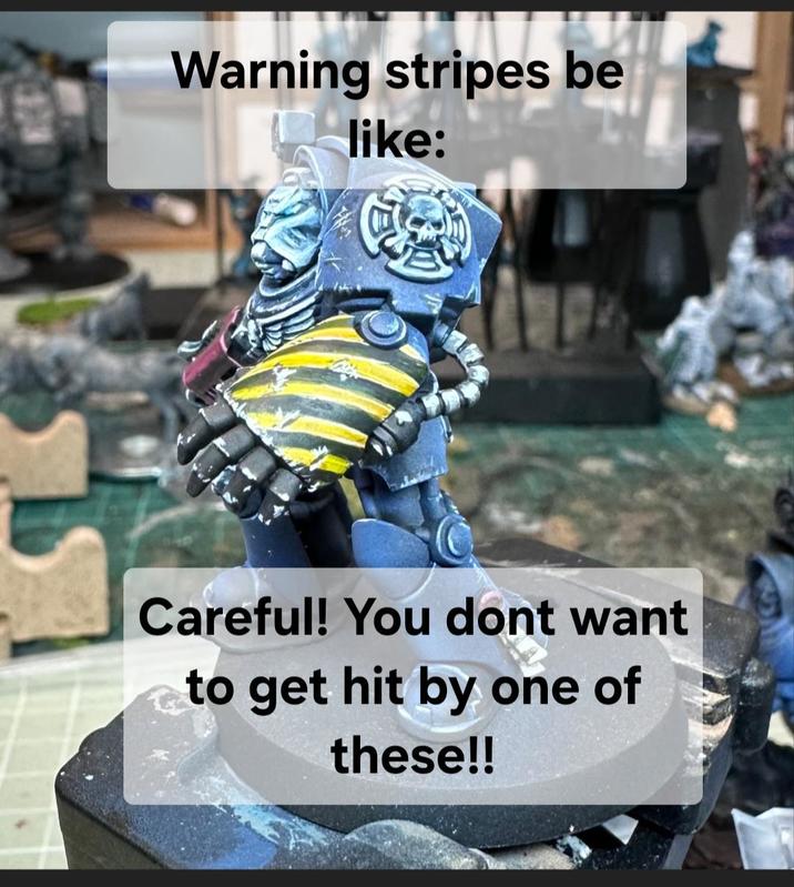 Warning stripes be like: Careful! You dont want to get hit by one of these!!