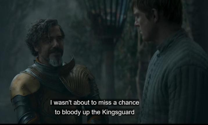 I wasn't about to miss a chance to bloody up the Kingsguard