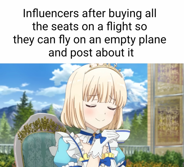 Influencers after buying all the seats on a flight so they can fly on an empty plane and post about it