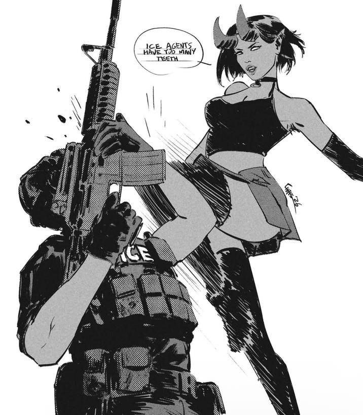 ICE AGENTS HAVE TOO MANY TEETH