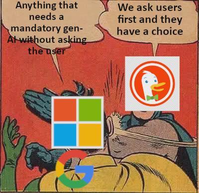 Anything that needs a mandatory gen- Al without asking the user We ask users first and they I have a choice