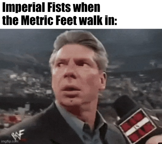Imperial Fists when the Metric Feet walk in: BVF imgflip.com