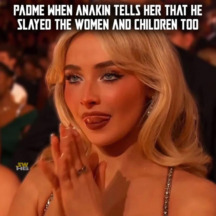 PADME WHEN ANAKIN TELLS HER THAT HE SLAYED THE WOMEN AND CHILDREN TOO 龍