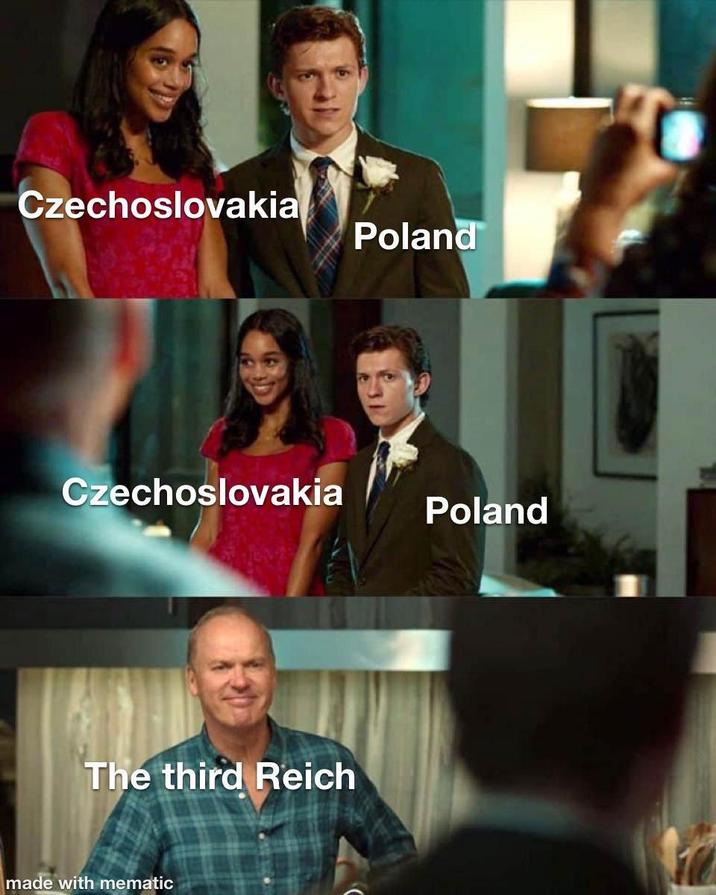 Czechoslovakia Poland Czechoslovakia Poland The third Reich made with mematic