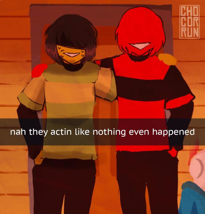 CHO COR RUN nah they actin like nothing even happened