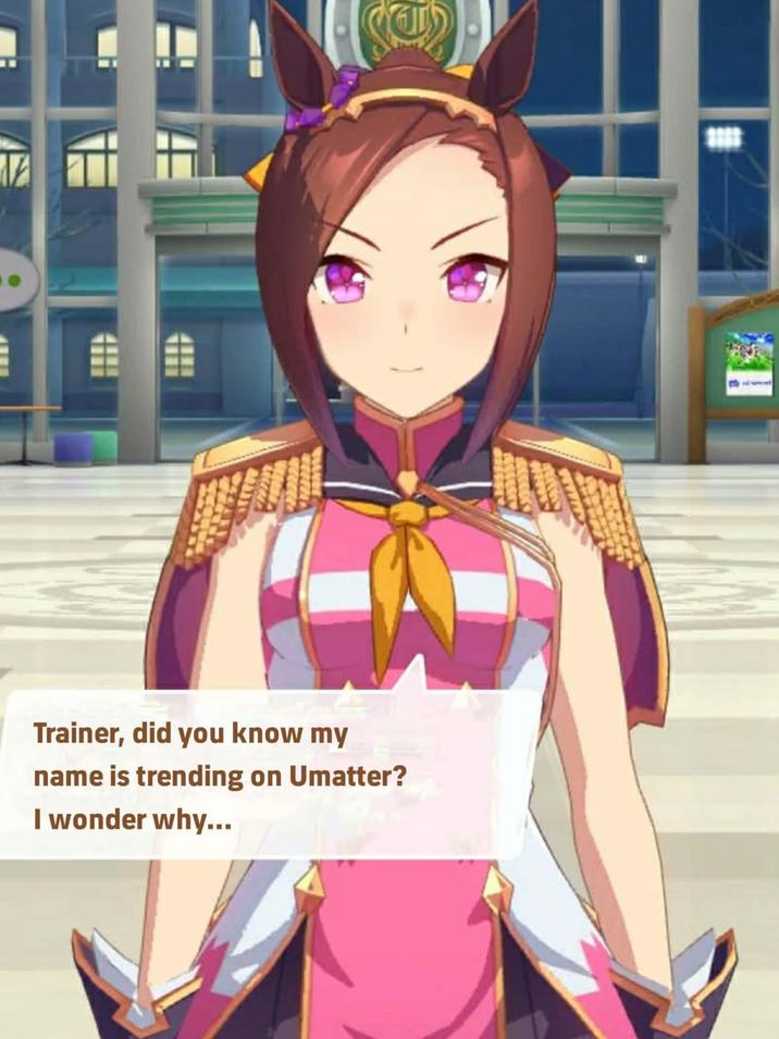 Trainer, did you know my name is trending on Umatter? I wonder why...