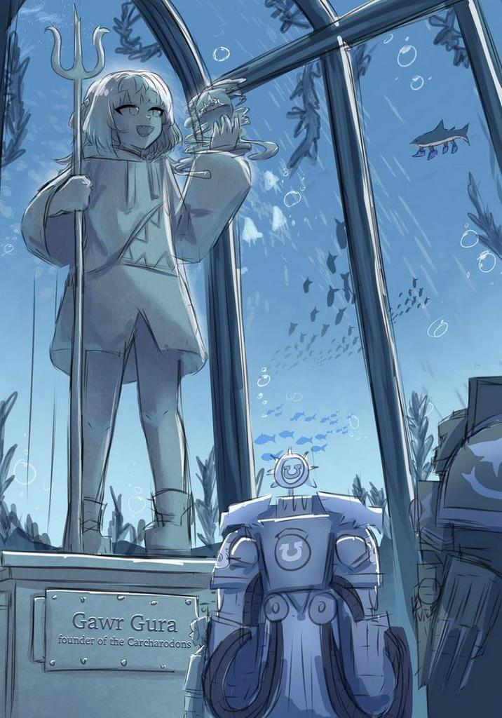 Gawr Gura founder of the Carcharodons