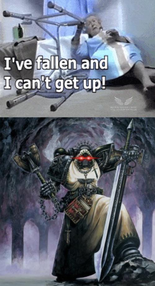 I've fallen and I can't get up! BLOOD BASEN CHIKE ALLATION OCHILER