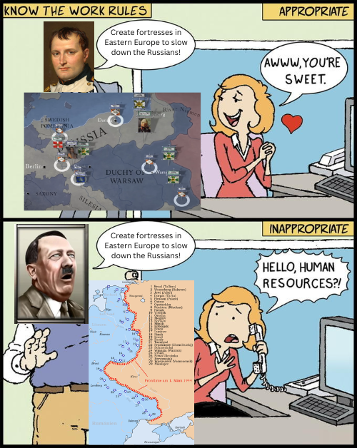 KNOW THE WORK RULES Create fortresses in Eastern Europe to slow down the Russians! APPROPRIATE AWWW.YOU'RE SWEET. SWEDISH POMENIA Berlin. SAXONY Dar SSIA SILESIA River men DUCHY OF Warsų WARSAW Create fortresses in Eastern Europe to slow down the Russians! Weber INAPPROPRIATE HELLO, HUMAN RESOURCES?! 20 Frontline a 1. Mar 1944 Rumänien 수
