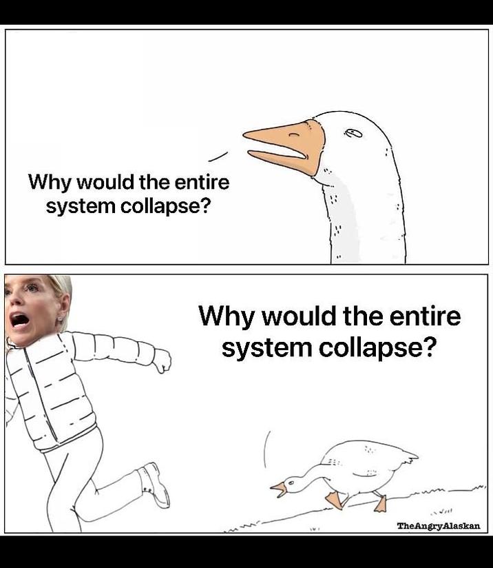 Why would the entire system collapse? Why would the entire system collapse? The Angry Alaskan