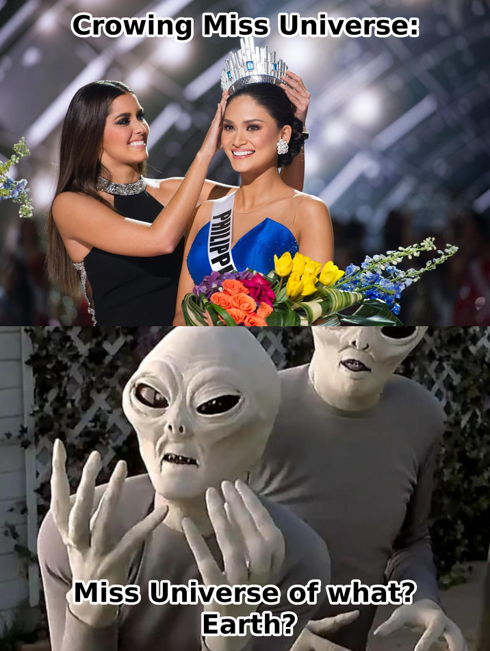 Crowing Miss Universe: PHILIPP Miss Universe of what? Earth?
