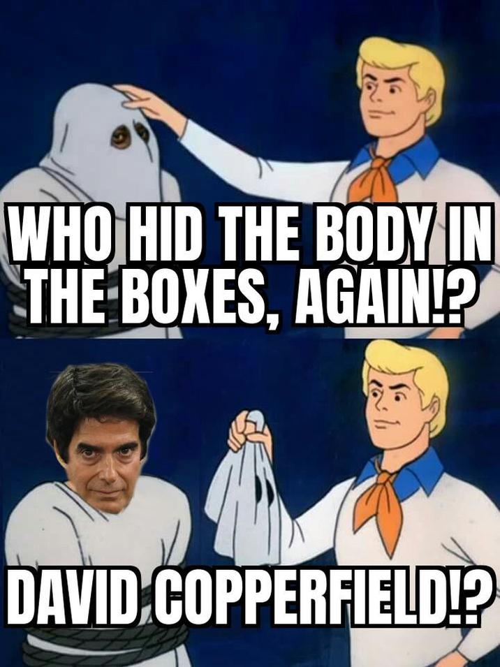 WHO HID THE BODY IN THE BOXES, AGAIN!? DAVID COPPERFIELD!? གྱད