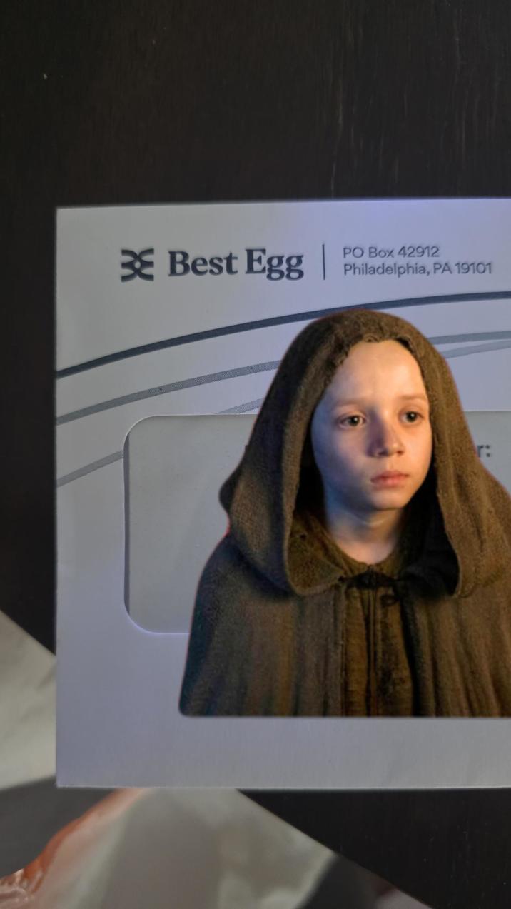 Best Egg PO Box 42912 Philadelphia, PA 19101 r: