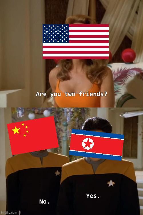 imgflip.com Are you two friends? Yes. No.