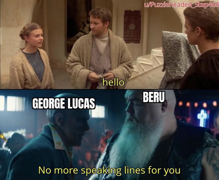 GEORGE LUCAS hello w/Puzzleheaded Step468 BERU No more speaking lines for you