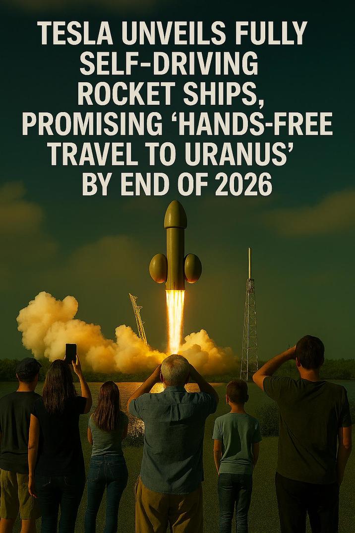 TESLA UNVEILS FULLY SELF-DRIVING ROCKET SHIPS, PROMISING 'HANDS-FREE TRAVEL TO URANUS' BY END OF 2026