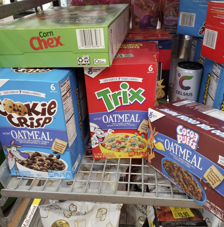 Corn Chex 0 16000 48796 Charn Don CRA GOOD SOURCE OF 7 VITAMINS & MINERALS INSTANT 6 SERVINGS Nutrition Facts serv AGR Calories Kie RISP OATMEAL CHOCOLATE CHIP FLAVORED OATMEAL WITH OTHER NATURAL FLAVORS Chocolatey Flavored Toppin 6-14 02 (390) SERVINGS TOTAL NET WT 840Z/238) D Millionaires PER 1 POUCH OATMEAL TOPPING 150 12 nopol КОЛОВ НИНО DELS H Un Unicorn rition Fact 130 rition Facts General Mills GOOD SOURCE OF VITAMINS & MINERALS 6 SERVINGS Trix INSTANT OATMEAL FRUIT FED DATMEAL BED NATURALLY AND Colorf Crunchy Topping General Mills SPER 1 POUCH OATMEAL & P 150 05 75 12 INSTANT NO SUGAR RVATIVES CELSIUS LIVE FIT 150 Cocoa OATMEAL CHOCOLATE FLAVORED OTHER NATURAL MEAL WITH FLAVORS 6-1.44 02 (40) SERVINGS TOTAL NET WT 8.64.02 (244) 谷 TAGE OM SERVINGS TOTAL NET WT 8402 HEDDAR BUTCHER'S UB KIT SAVE $5 YOU PAY $3.93 GOO VITA Chocol lavored Topp pping 111.25 02 (318) PER 1 POUCH OATMEAL & 115