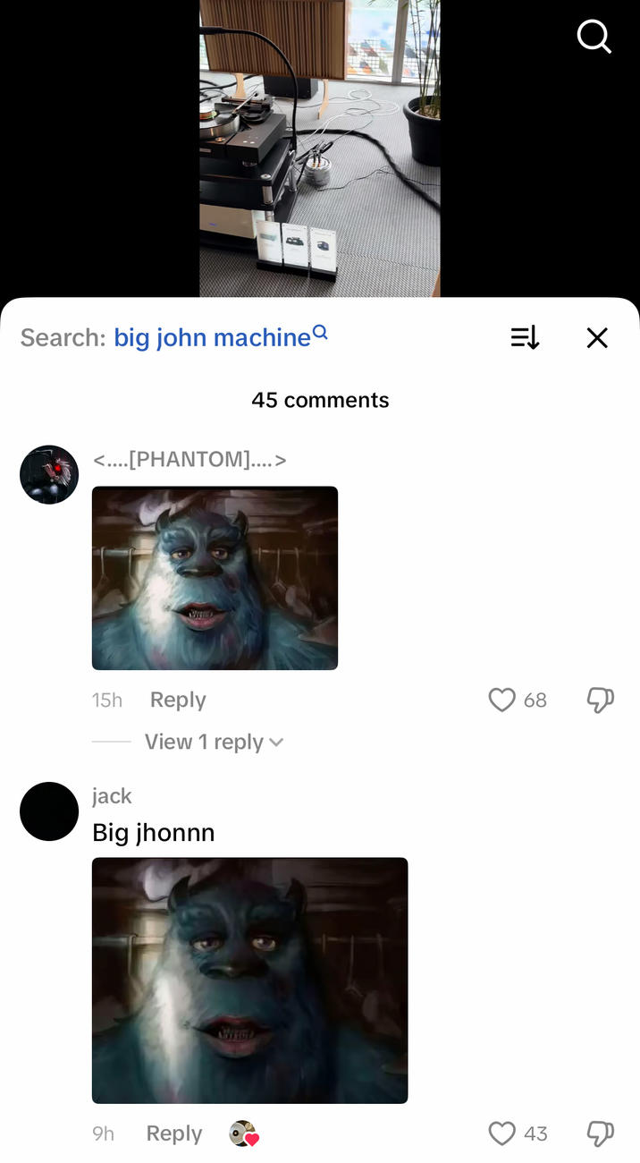 Sulley in Big John Machine Comments 